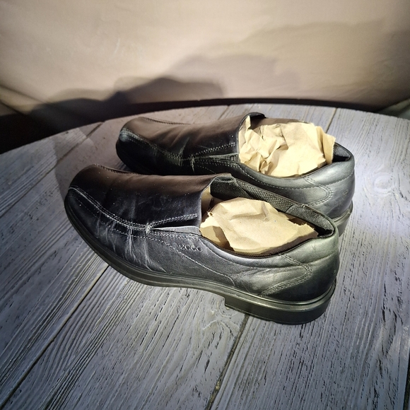 ECCO Men's Leather Black Light Casual Shoes Size EU 43/ US 9-9.5 - Picture 5 of 12